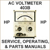 Thumbnail HP 403B AC Voltmeter Operating, Parts & Service Manual - DOWNLOAD Thumbnail HP 403B AC Voltmeter Operating, Parts & Service Manual - DOWNLOAD