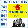 Thumbnail Ford 741 771 941 971 981 Tractor SERVICE, PARTS, OWNERS -6- MANUALS - DOWNLOAD Thumbnail Ford 741 771 941 971 981 Tractor SERVICE, PARTS, OWNERS -6- MANUALS - DOWNLOAD