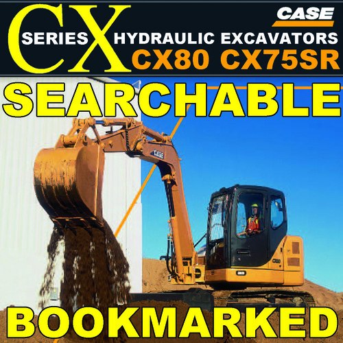 Product picture Case CX75SR and CX80 Hydraulic Excavators Service Workshop Manual - DOWNLOAD