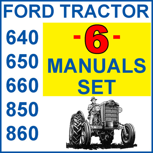 Product picture Ford 640 650 660 850 & 860 Tractor SERVICE, PARTS, OWNERS -6- MANUALS - DOWNLOAD