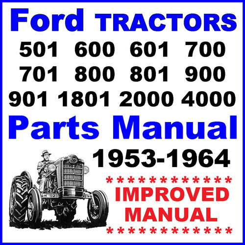 Product picture Ford 4-Cylinder Tractor Illustrated Parts Manual 1953 1954 1955 1956 1957 1958 1959 1960 1961 1962 1963 1964 - IMPROVED - DOWNLOAD