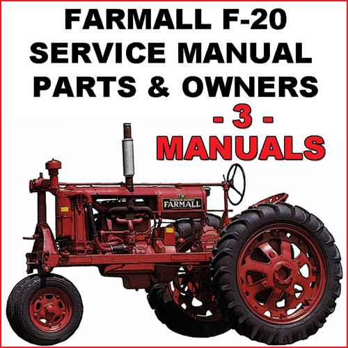 Product picture IH Farmall F-20 Tractor SERVICE, PARTS, OWNERS -3- MANUALS - DOWNLOAD