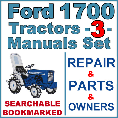 Product picture Ford 1700 Tractor Service, Illustrated Parts Catalog & Operator Manual -3- Manuals - IMPROVED - DOWNLOAD