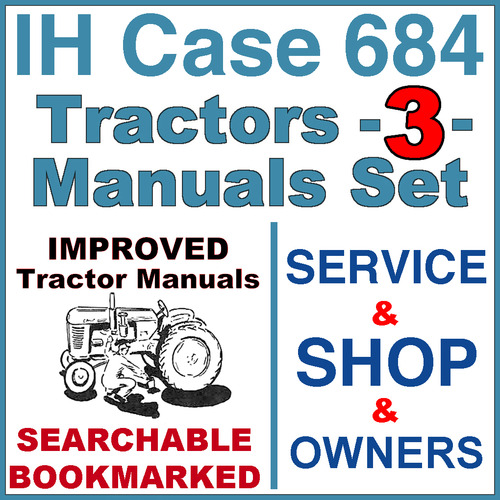 Product picture IH International Case 684 Tractor SERVICE, SHOP, OPERATOR Manual -3- Manuals - IMPROVED - DOWNLOAD
