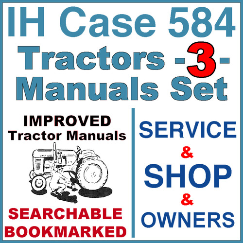 Product picture IH International Case 584 Tractor SERVICE, SHOP, OPERATOR Manual -3- Manuals - IMPROVED - DOWNLOAD