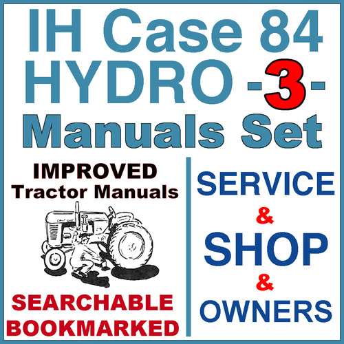 Product picture IH International Case Hydro 84 Tractor SERVICE, SHOP, OPERATOR Manual -3- Manuals - IMPROVED - DOWNLOAD
